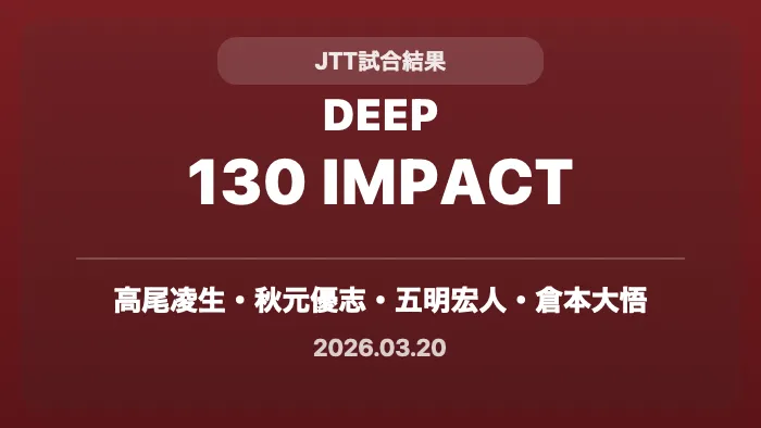 記事「【試合結果】DEEP 130 IMPACT｜JTT参戦選手 試合結果まとめ」のアイキャッチ画像